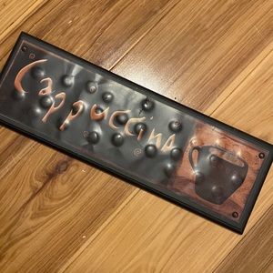 Cappuccino indoor coffee sign